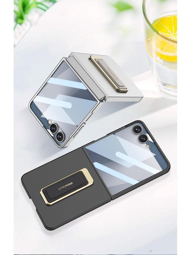 Samsung Z Flip7 Phone Case with Wrist Strap & Rotating Stand - Premium Protection for Folding Screen