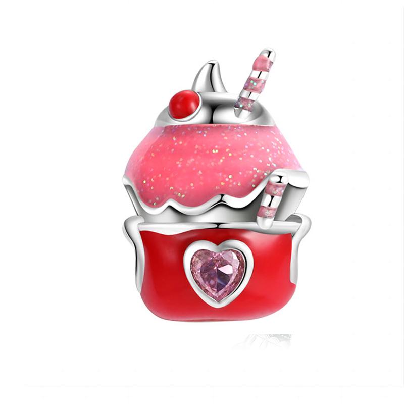 Fine Diy Women Jewelry Gifts Red Series Charm Beads Seeded Strawberry Maple Leaf Cherry Lucky Bag Fit Original Bracelet