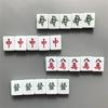 4/5Pcs Chinese Mahjong Tile Magnets for Fridge Colorful Mini Game Tile Magnetic Stickers for Whiteboard or Refrigerator