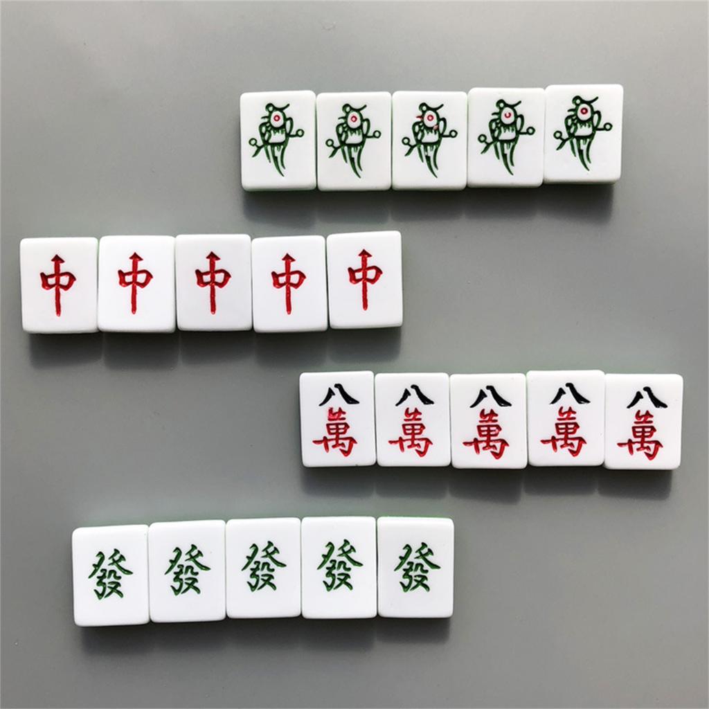 4/5Pcs Chinese Mahjong Tile Magnets for Fridge Colorful Mini Game Tile Magnetic Stickers for Whiteboard or Refrigerator