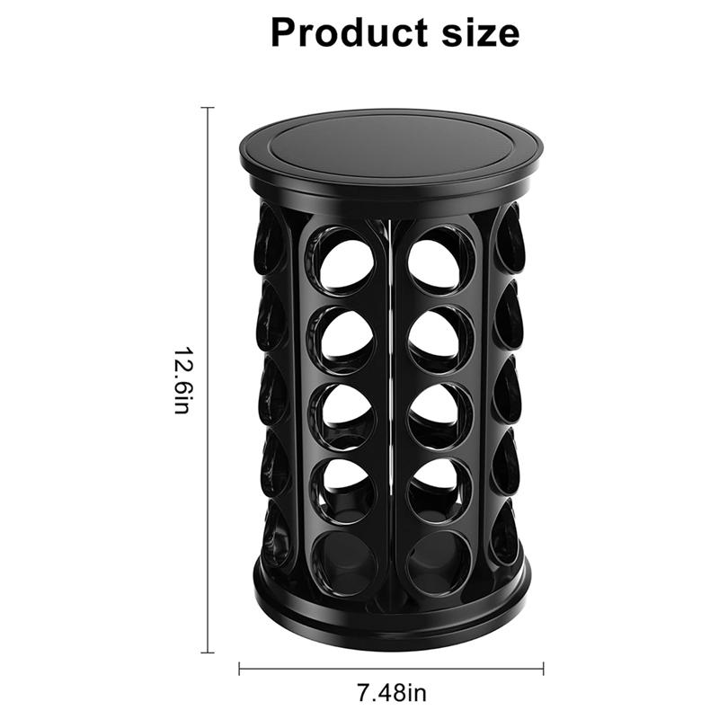 A25F-Für 40 K-Cup Kaffeekapsel Karussell Organizer:Kaffeekapselhalter für Zuhause oder Büro zur Aufbewahrung auf der Küchentheke