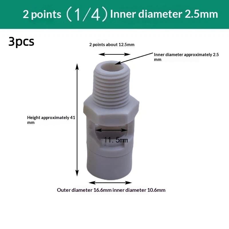 3Pcs 1/8",1/4" Plastic Venturi Mini Nozzle, 46550 Mini Eductor, Tank Mixing Mini Eductor,Venturi Spray Nozzle