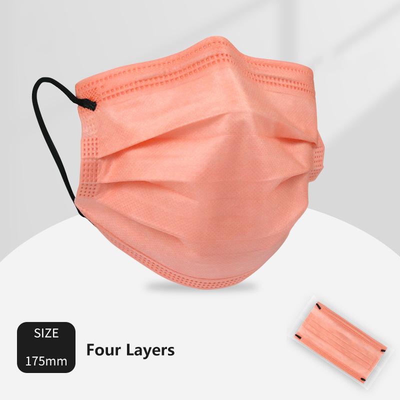 50 stk 3/4 lags maske ansiktsmasker smelteblåst stoff engangs sikkerhet støvbeskyttende masker voksne ikke-vevd øreløkke masque