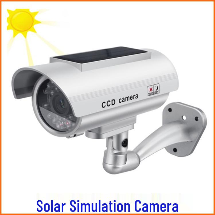 Solar-Powered Dummy Security Camera with LEDs