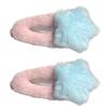 1pair Plush Star Shape Hair Clip Carnival Photography Hairpin for Woman Girls Dopamine Look Bangs Taking Photo Anti Slip