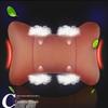 Universal All-Season PU Bone Car Neck & Lumbar Support Pillow