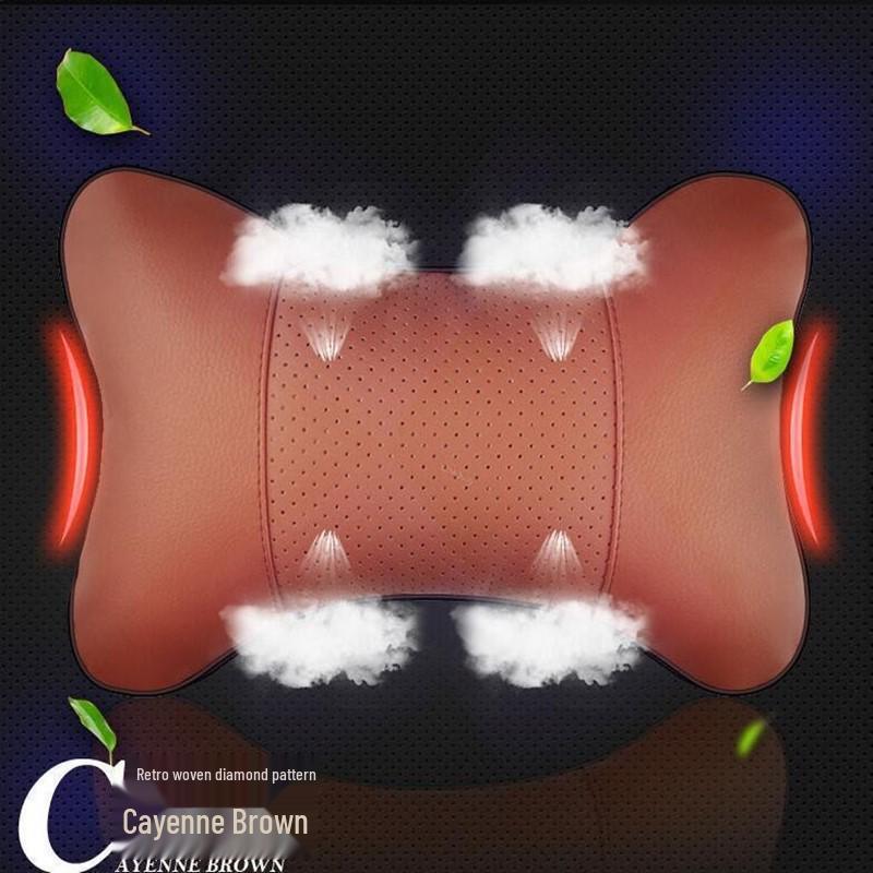 Universal All-Season PU Bone Car Neck & Lumbar Support Pillow