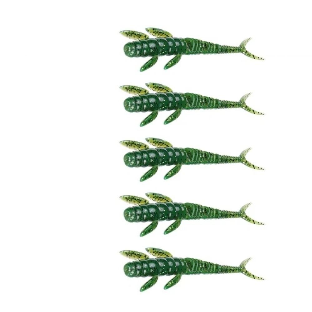 20pcs 7.3cm/1.3g Fishing Lure Temptation Swimming Soft TPE Material Soft Bait Laser Glitter TPE Bait Freshwater Fishing