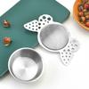 304 Stainless Steel Tea Infuser Double-layer Fine Mesh Tea Strainer Lace Tea Drain Useful Tea Infusers Teaware Kitchen DIY