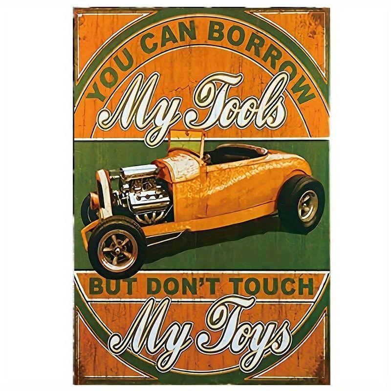 Automotive Metal Decorative Painting: Gifts for Car Lovers Garage Home Style
