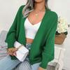 Autumn and winter casual bat long-sleeved loose cardigan knitted sweater jacket small shirt women