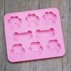 Kosti štěněcích tlapek Nepřilnavý silikonový dort Forma na čokoládové sušenky Nástroj na domácí pečení