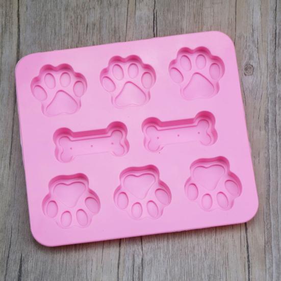 Kosti štěněcích tlapek Nepřilnavý silikonový dort Forma na čokoládové sušenky Nástroj na domácí pečení
