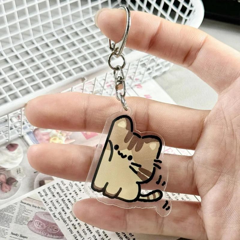 1Pair Cute Cat Keychain Pendant, Matching Couple Backpack Keychain