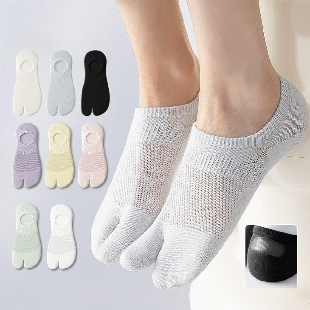 Effen Kleur Onzichtbare Tabi Sokken Katoen Twee Teennagels Sokken Casual Gespleten Teen Boot Sokken Lente