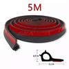 BLALION 3/5M Pickup Weather Stripping Truck Tailgate Sealing Strip Sticker P Type Universal Wind Proof Car Rubber Seal Strip
