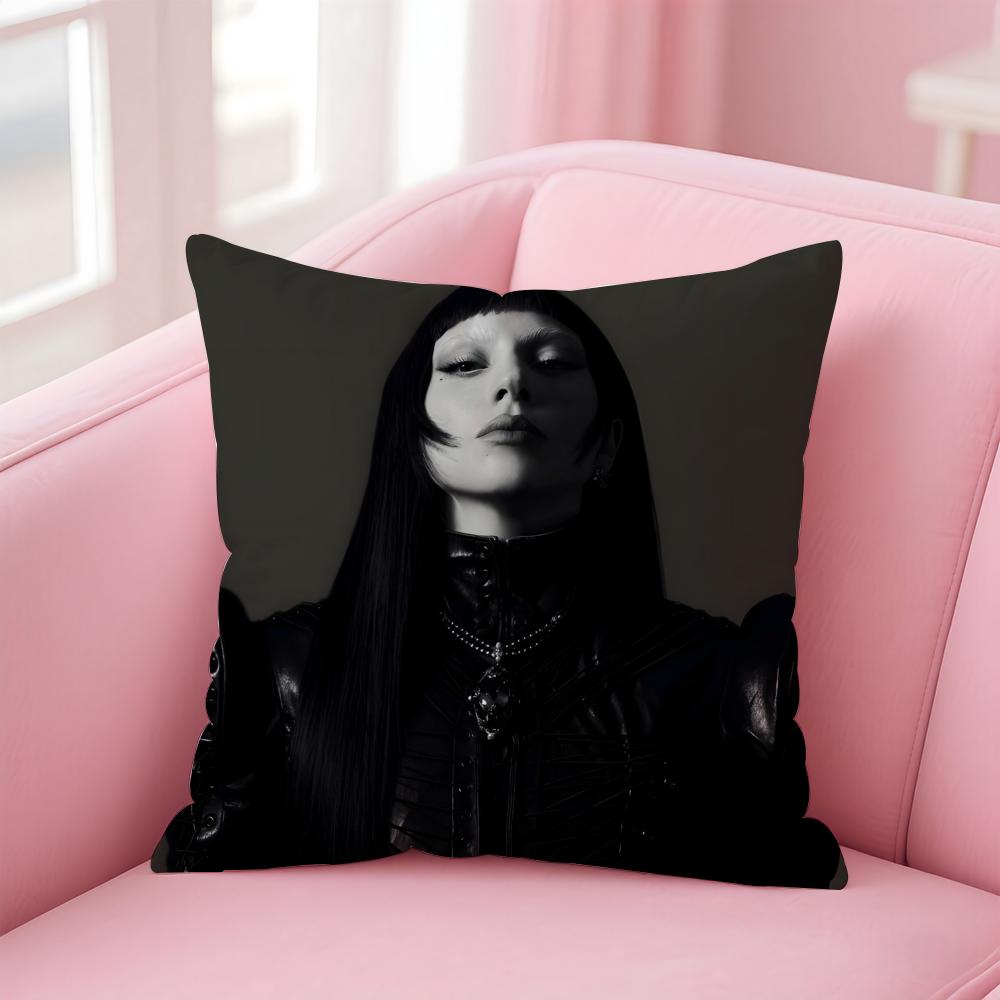 Singer Unique LLady GGaga Cushion Cover Pillow Case Soft Skin Friendly Fabric Comfort Concealed Zipper