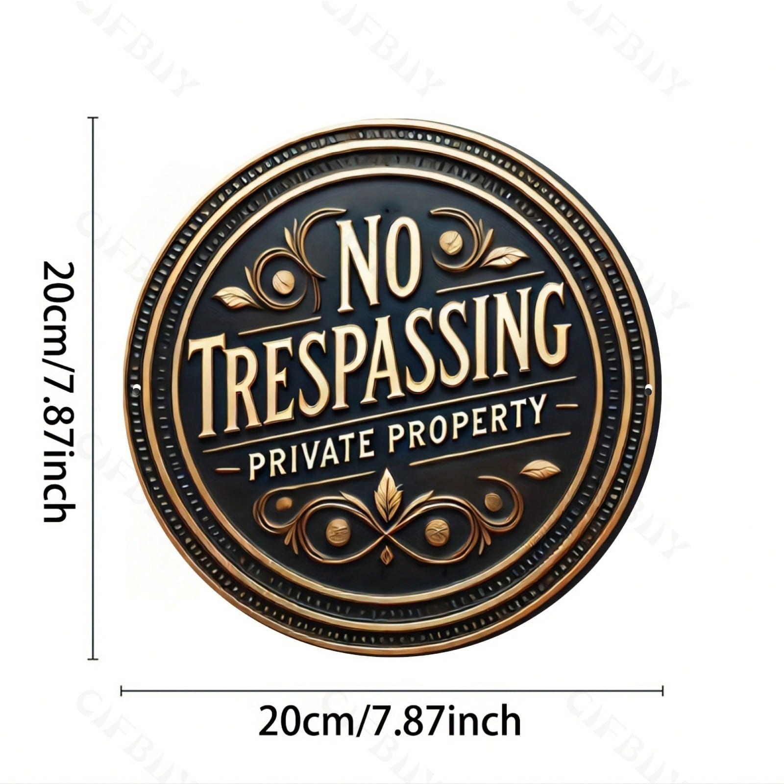 Vintage No Trespassing Metal Sign 8x8 Inch Aluminum Wall Art Home Kitchen Restaurant Decor разноцветный