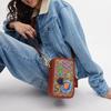 COACH Mint X Serf Collaboration Rogue Canvas With Leather Crossbody Bags Mini Men's Tan & Rusty Red CD681-OGT