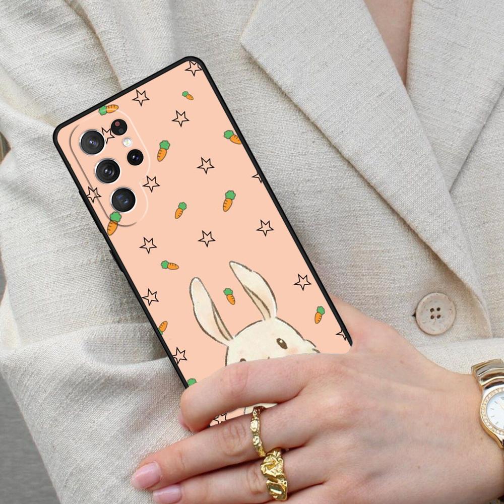 Süße Kaninchen Handyhülle für Samsung Galaxy S26 Ultra S25 S24 S23 S22 S21 S20 Note10 Hülle