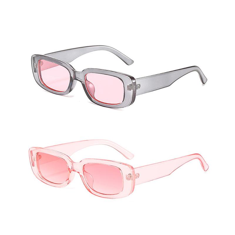 Vintage Trendy Rectangle Sunglasses Retro Fashion Small Frame Eyewear Outdoor Driving Uv400 Goggle Shades Sports Sun Glasses
