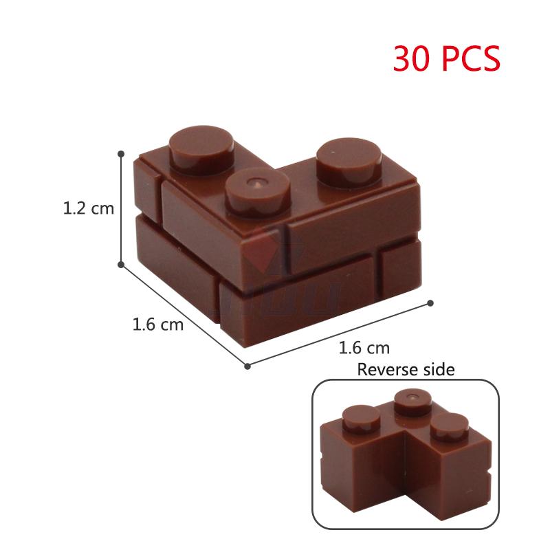 MOC 1x2 1x3 1x4 L Dots Masonry Profile Thick Brick Creative Figures House Contruction Building Blocks Toy Compatible 98283 15533