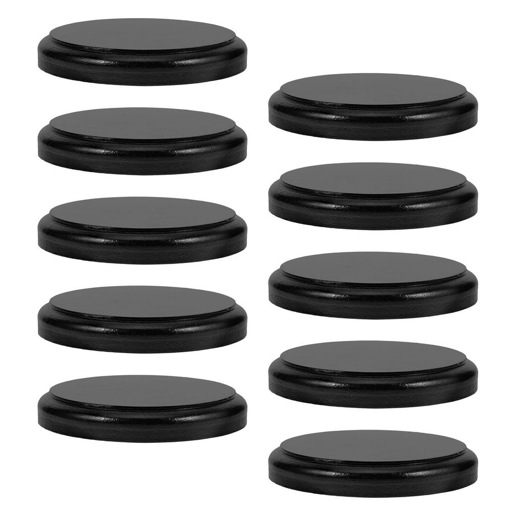 10pcs Round Base Display Stand 3.1In Wood Figure Stand Base For Action Figures Support Pedestals Collection Holder