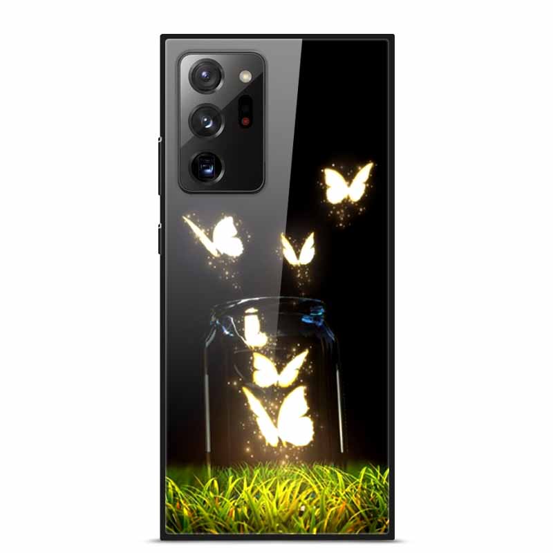 Glass Back Cover For Samsung Note 20 Ultra Case Tempered Glass Case For Samsung Galaxy S21 Ultra Case S 21 Note20 Ultra Funda