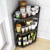 Stainless Steel 3-Tier Kitchen Spice & Utensil Rack