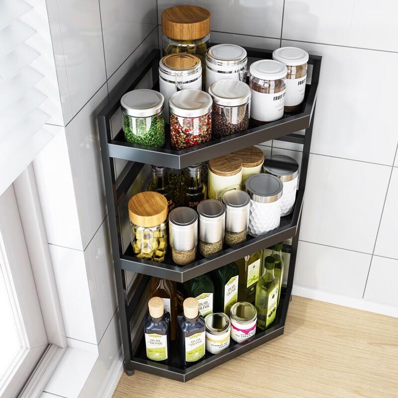 Stainless Steel 3-Tier Kitchen Spice & Utensil Rack