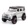 1:24 G500 G550 4x4 Alloy Diecast Toys Cars Model Wheel Pull Back SUV Rubber Tires 6 Doors Opened Off-road Vehicle for Kids Gifts