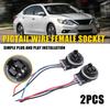 2Pcs 4157 3157 Bulb Socket Pigtail Harness Wire Plug For Turn Signal Brake Light