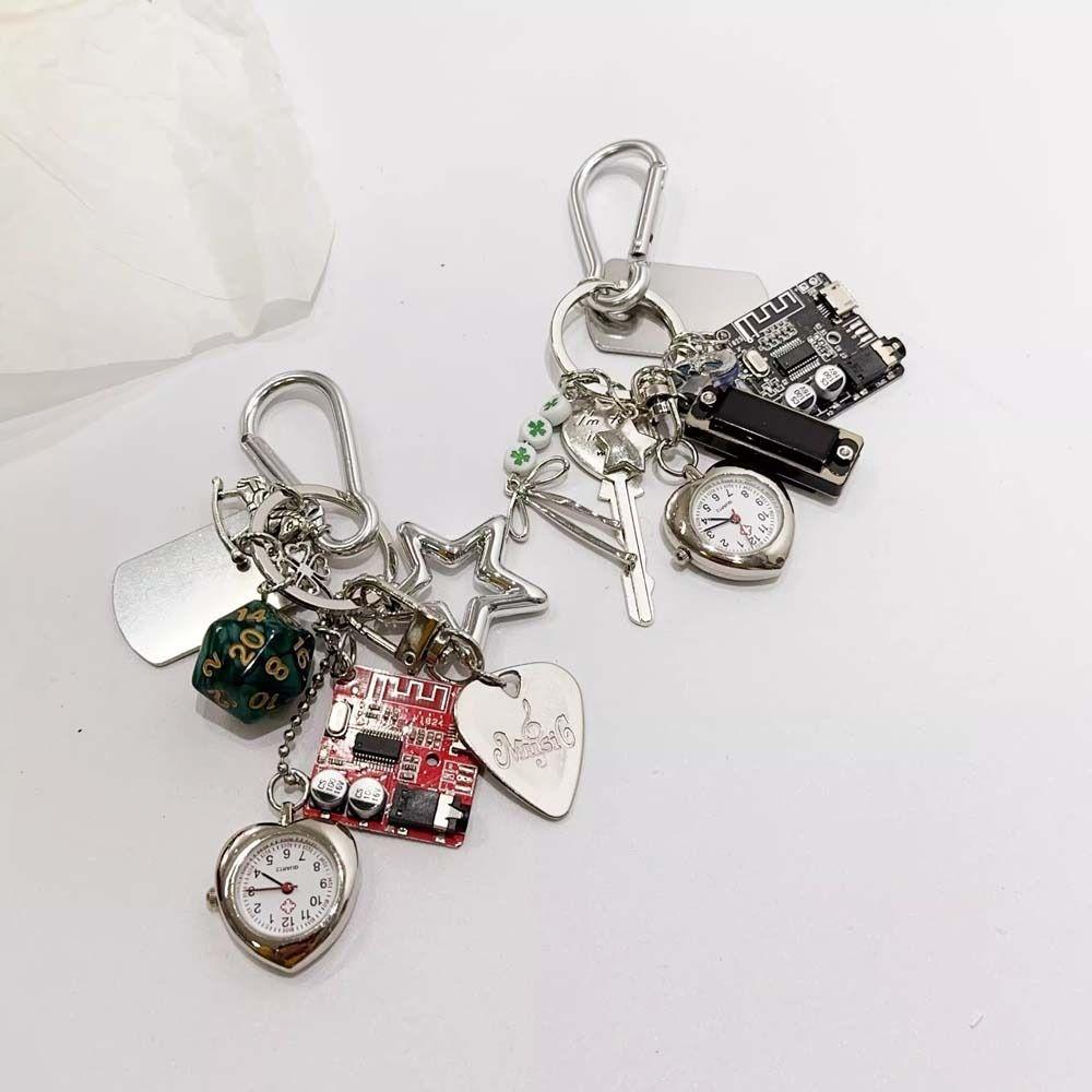 Guitar Pick Handmade Vintage Keychain Retro Design Watch Hanging Charm  Hanging Ornament