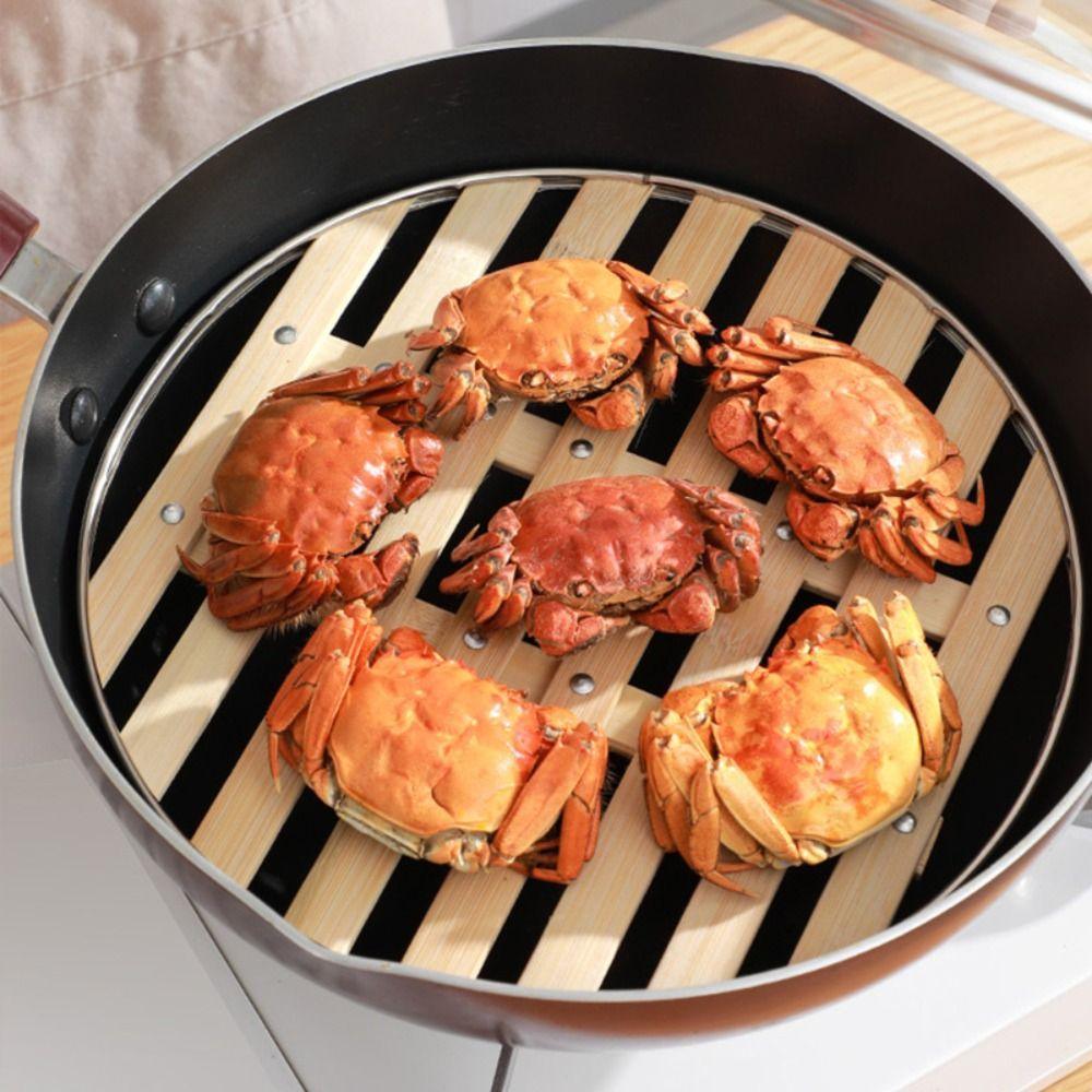 Waterproof Steaming Tray Bamboo Grate Steaming Rack Steamer Basket   Cooking