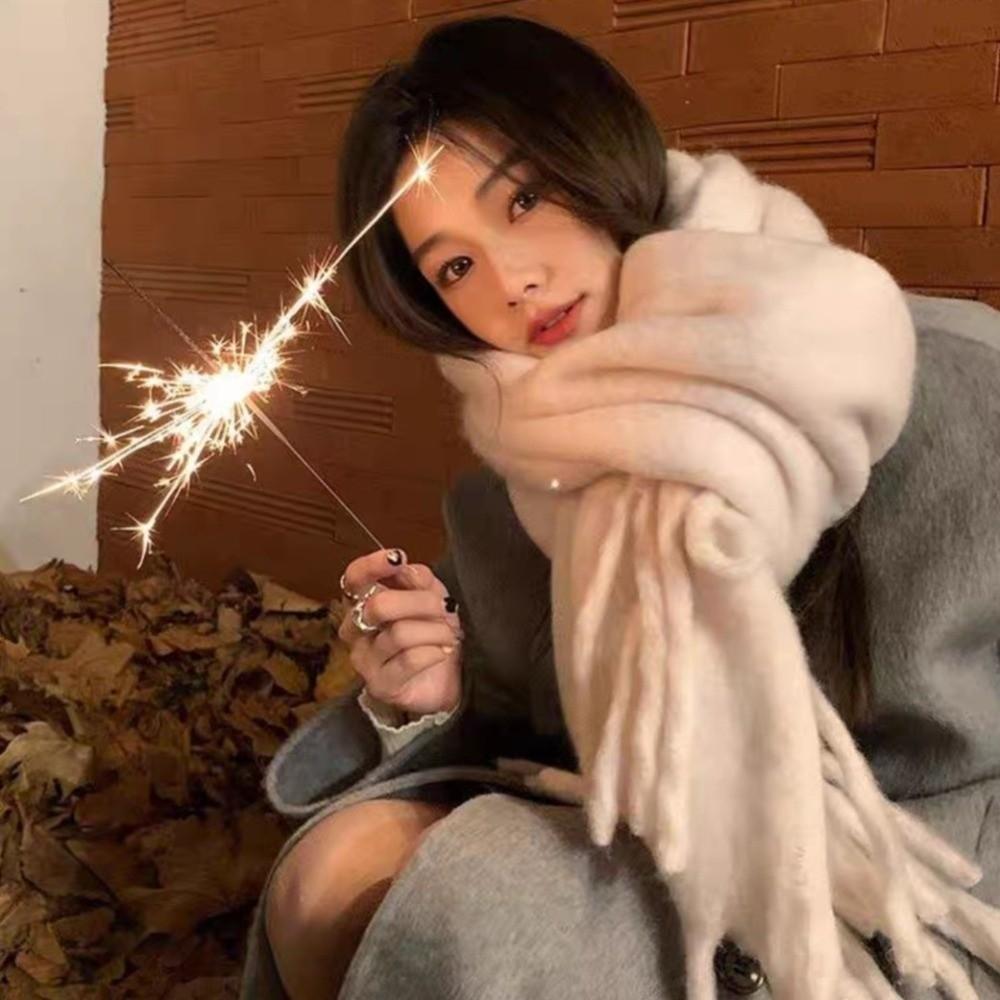 Tassel Winter Cashmere Scarves Mohair Long Shawl Classic Wool Scarf Autumn Winter