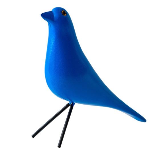 Wooden Colorful Bird Figurine Hand-painted Bird Statue Simulated Animal Sculpture Home Office Desktop Decoration