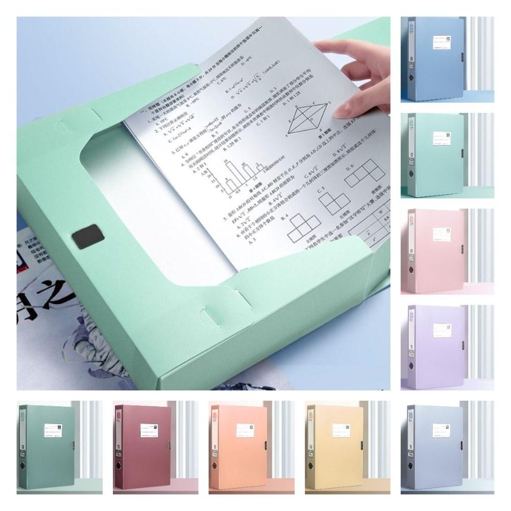 Dustproof Paper Storage Box Thickened Document Case Simple A4 File Folder  Projects