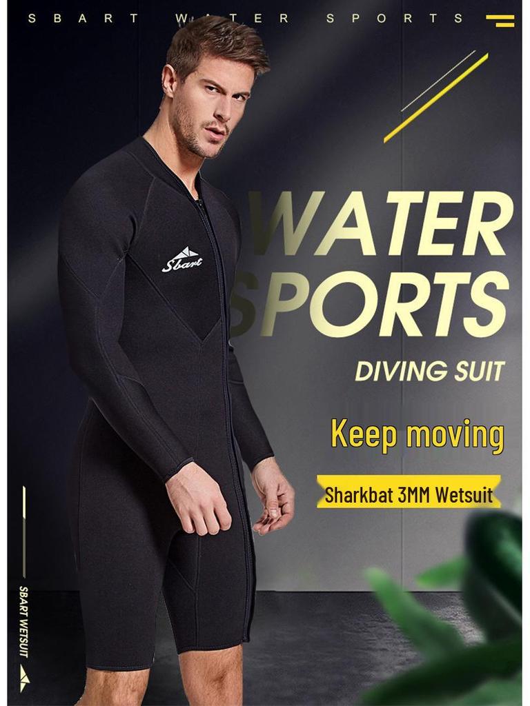 Sharkbat Men's 3mm Long Sleeve Wetsuit with Jellyfish Protection & Sun Guard