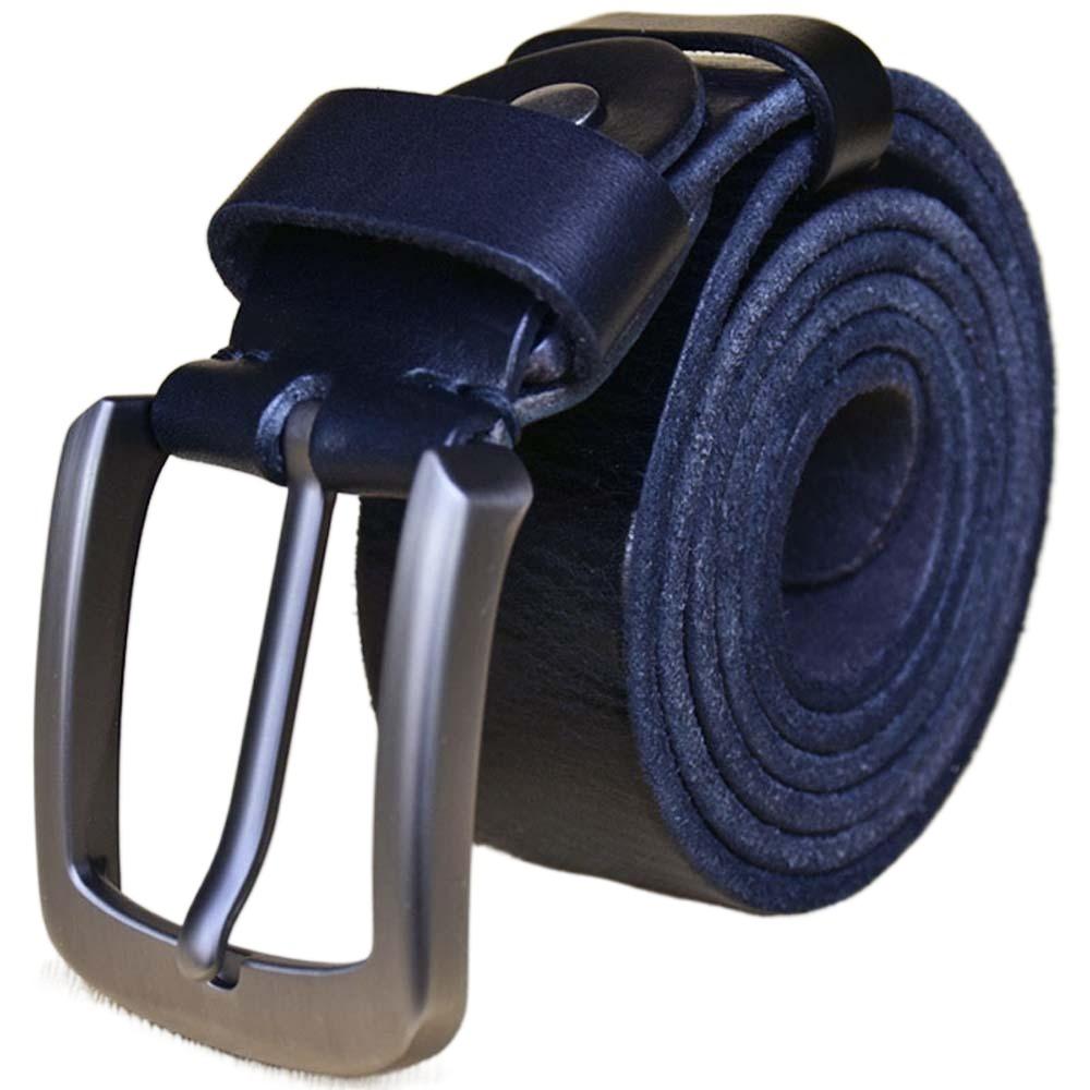 Texture Genuine Leather Belt Retro Jeans Waistband Classic Men Wide Belt  Party