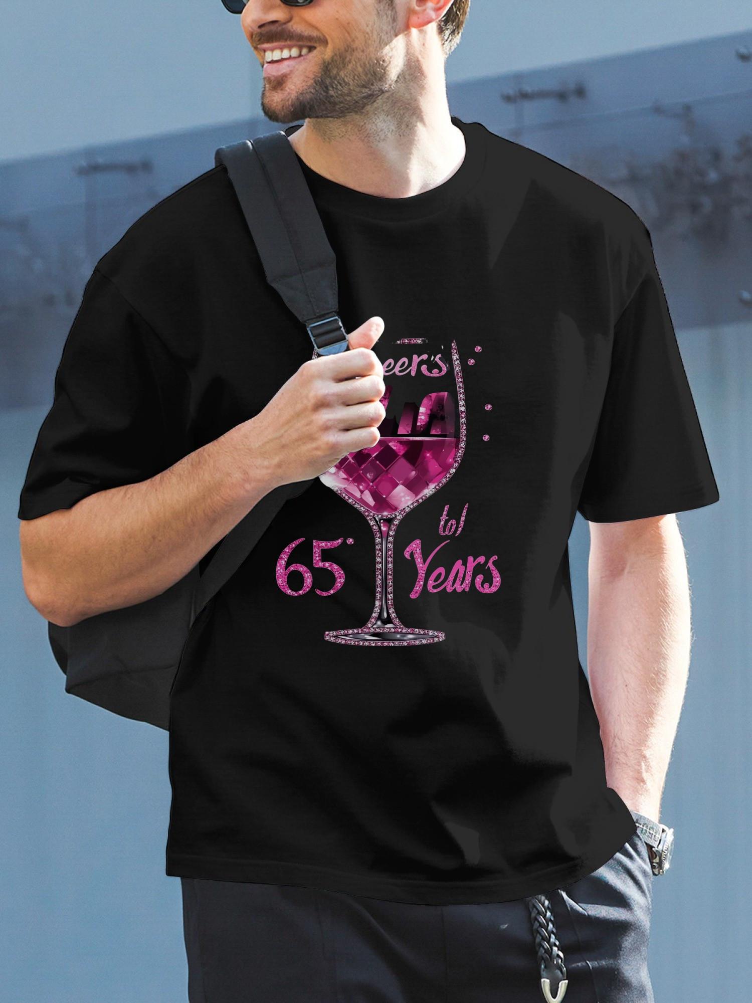1pc Diamond-Bling Cheers to 65 Years T-shirt XXXXL