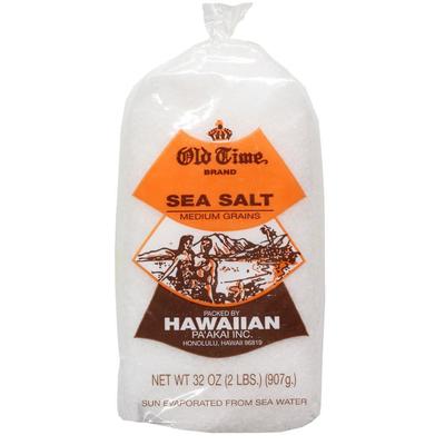 Hawaiian White Sea Salt from the Hawaii Islands 2lb Hawaiian Souvenir - Bag,