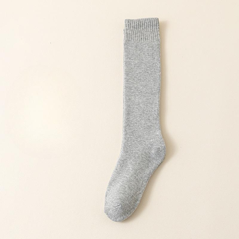 

1/4 пары хлопковых носков с длинным паголенком из утолщенного махрового материала для тепла 1 pairs серый