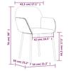 Dining Chairs 2 Pcs. Cream Fabric and Faux Leather