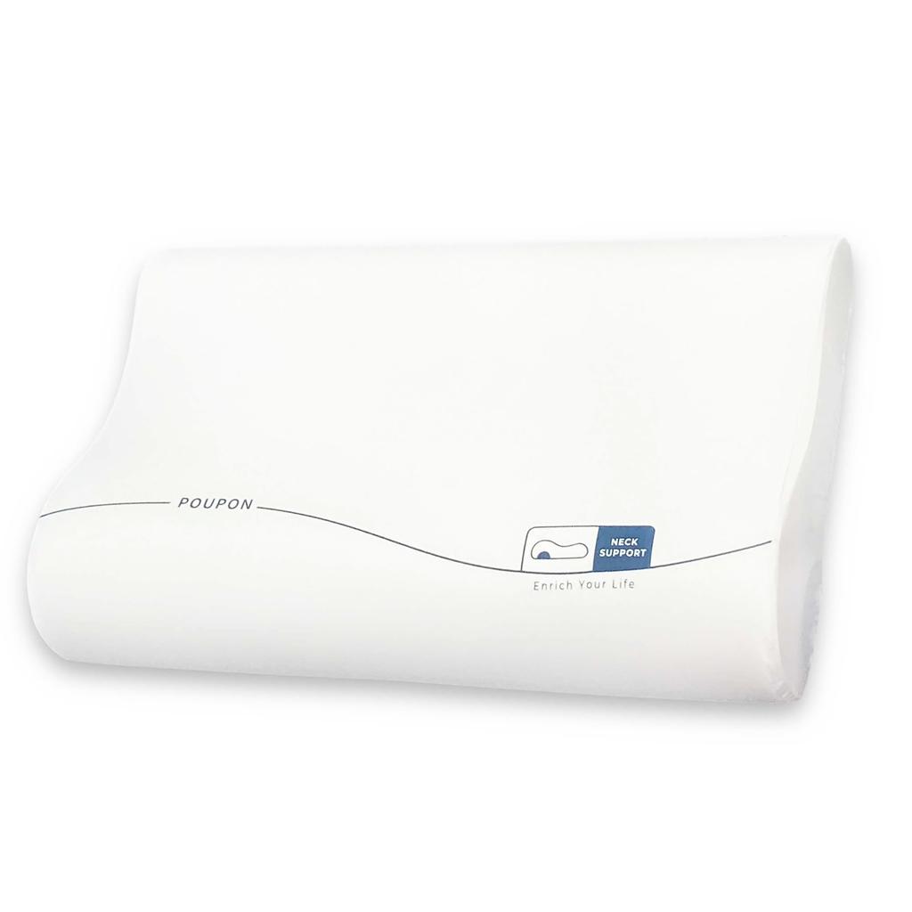 MORIPiLO Pillow, Memory Foam (Poupon, a Meltingly Soft Pillow with a Soft, Chewy Feel) (Neck Support Type, Ivory), Approx. 43x63cm, by Morishita