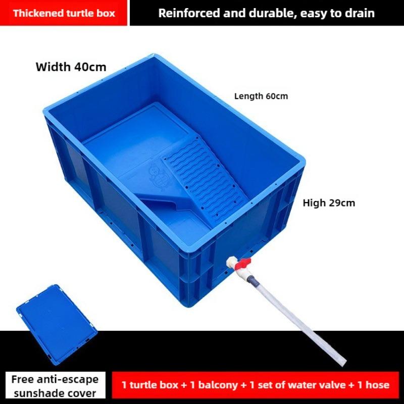 

Large Turtle Tank Aquarium Long Length Turtle Box Big Thickened Drainage Turtles Terrarium House Pool Water Platform Reptiles