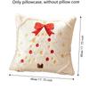 Soft Christmas Pillow Cover Santa Claus Bowknot Throw Cushion Case Square 45cm 17.72in Xmas Tree Pillowslip Home Decor
