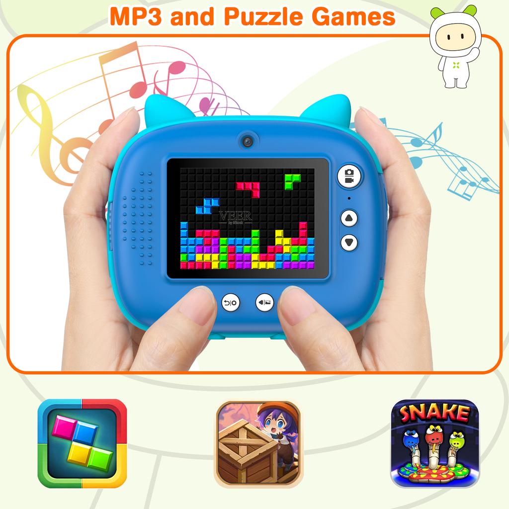 2,5 K Nette Kinder Sofortbildkamera 12MP Kinder Digitalkamera Kinder Sofortbildkamera mit 2,4 Zoll