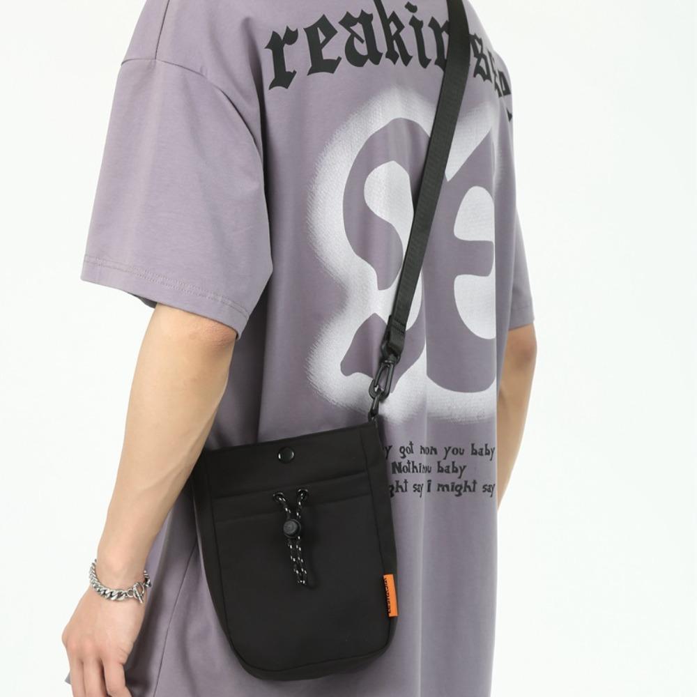 Casual Nylon Shoulder Bag Multifunctional Men Square Bag Portable Crossbody Phone Pouch Business