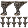 Box Legs Legs Replacement Less Rusty Matching Screws Vintage Pattern Design Zinc Alloy Home Office Shop Box Feet