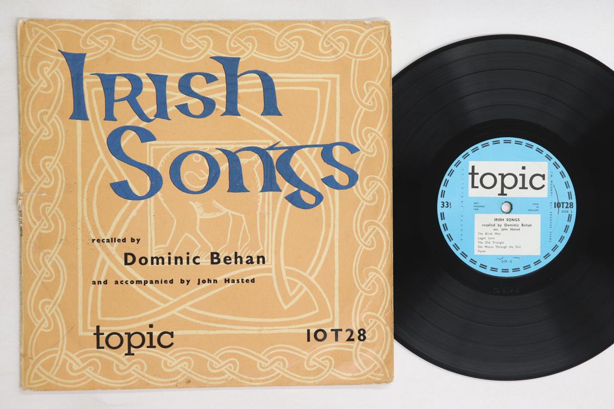 

10inch Record DOMINIC BEHAN - Irish Songs Recalled By Dominic Beh 10T28 TOPIC 1958 UK Country/Folk Used